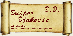 Dmitar Đaković vizit kartica